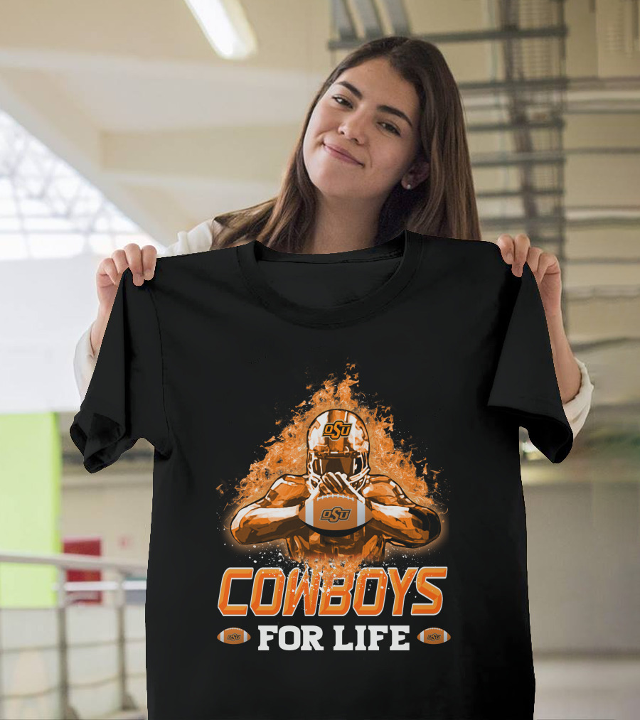 OSU Cowboys For Life Football T-Shirt