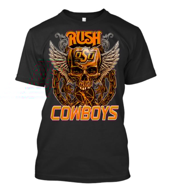 Rush OSU Cowboys Winged Skull T-Shirt