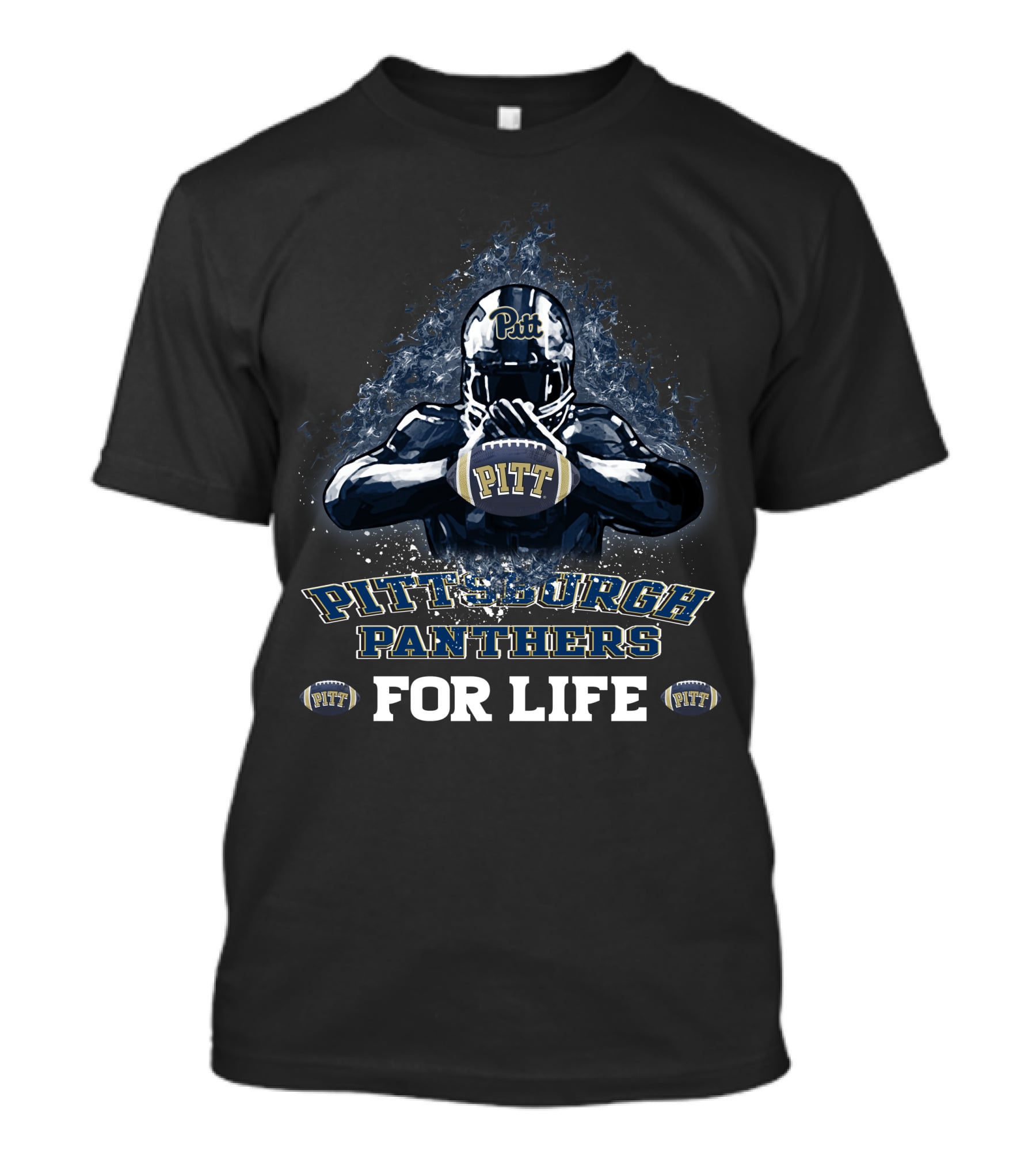 Pitt Panthers Football Pittburgh For Life T-Shirt