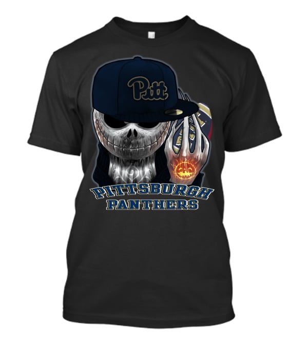 Pittsburgh Panthers Jackskull Pitt Hat Football Pumpkin T-Shirt