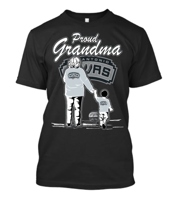 Proud Grandma San Antonio Spurs Holding Hands With Child In Team Gear T-Shirt