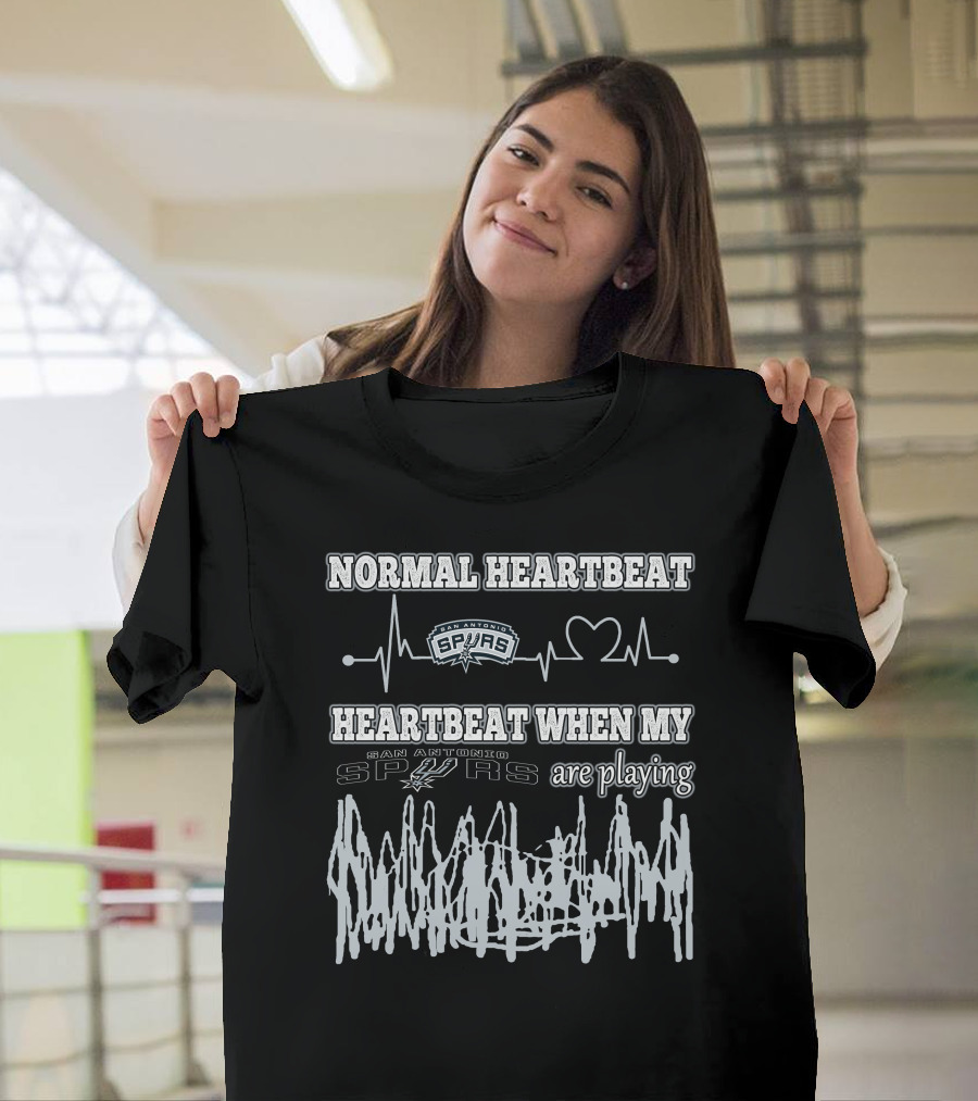 Normal Heartbeat Heartbeat When My San Antonio Spurs Are Playing T-Shirt