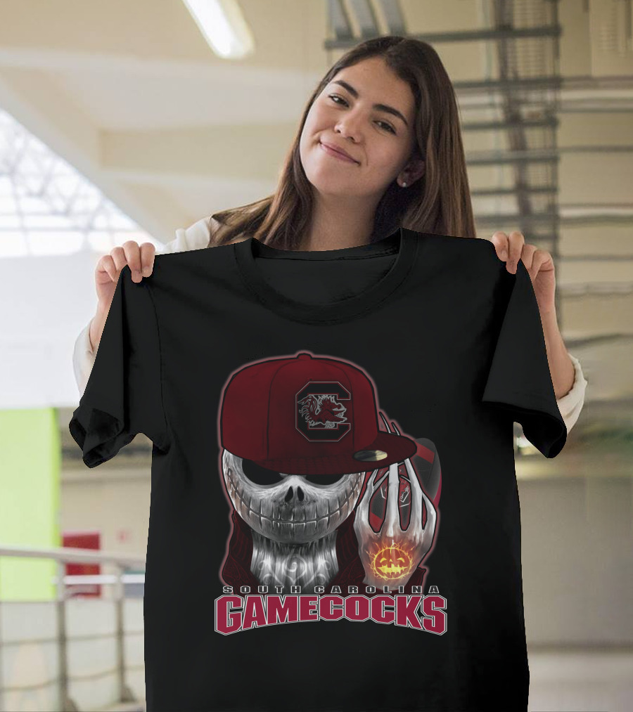 South Carolina Gamecocks Jackskull Halloween T-Shirt