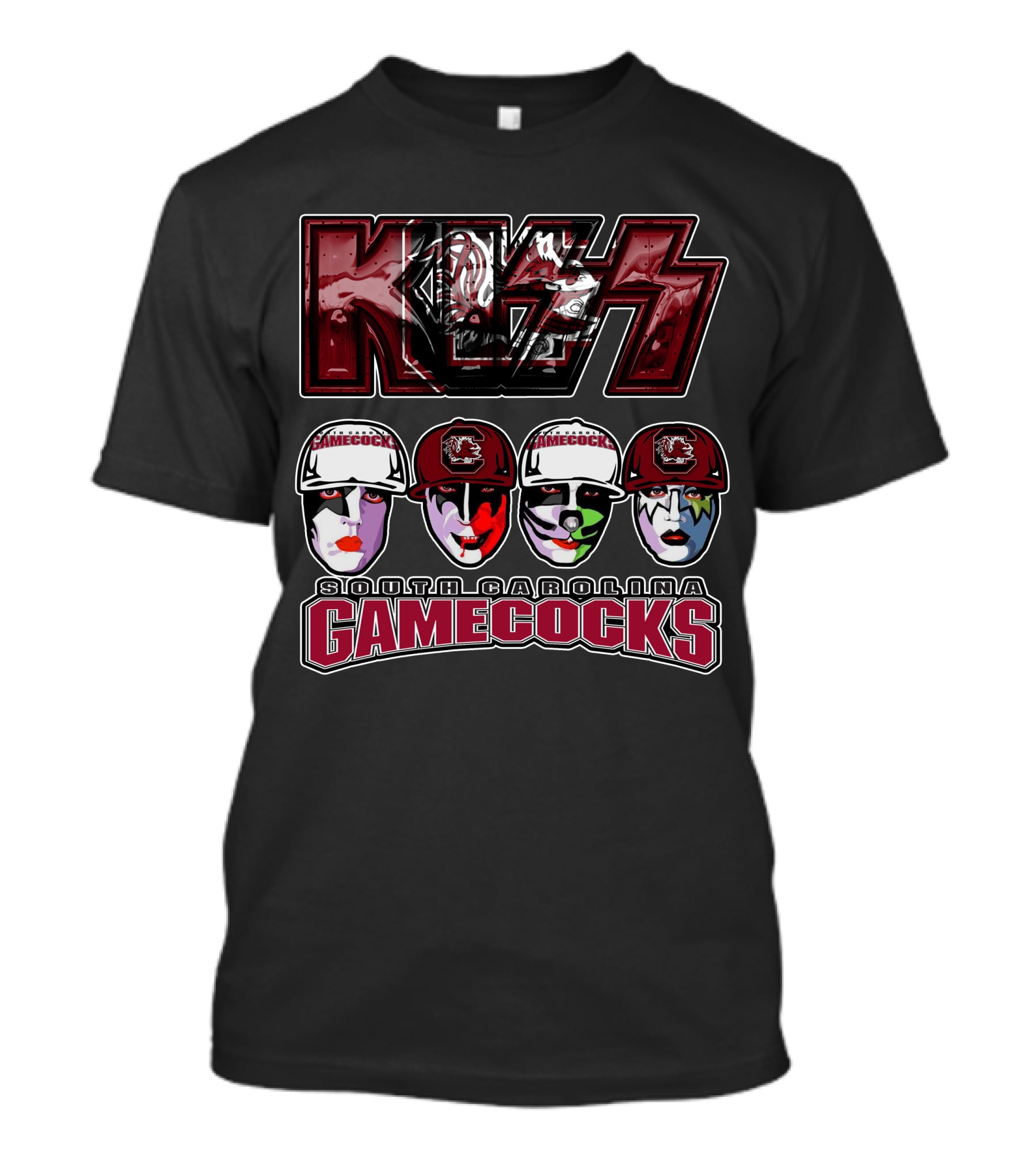 KISS South Carolina Gamecocks Face Paint Football Fans T-Shirt