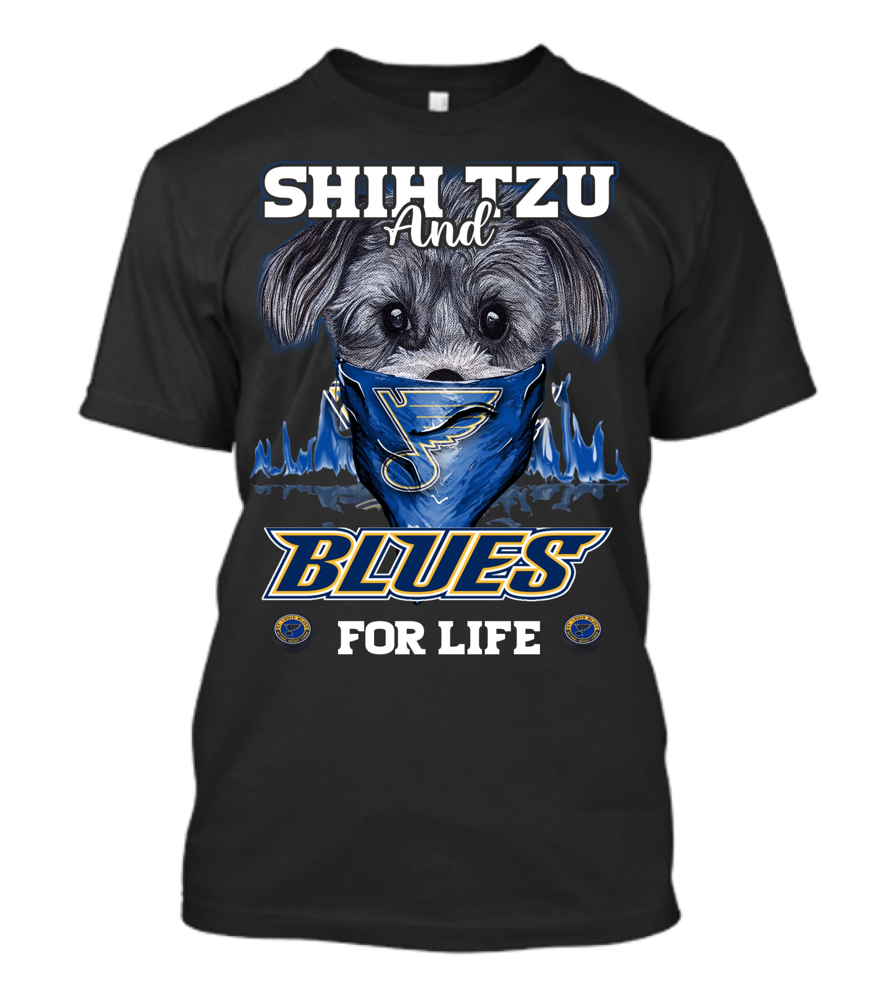 Shih Tzu And Blues For Life T-Shirt