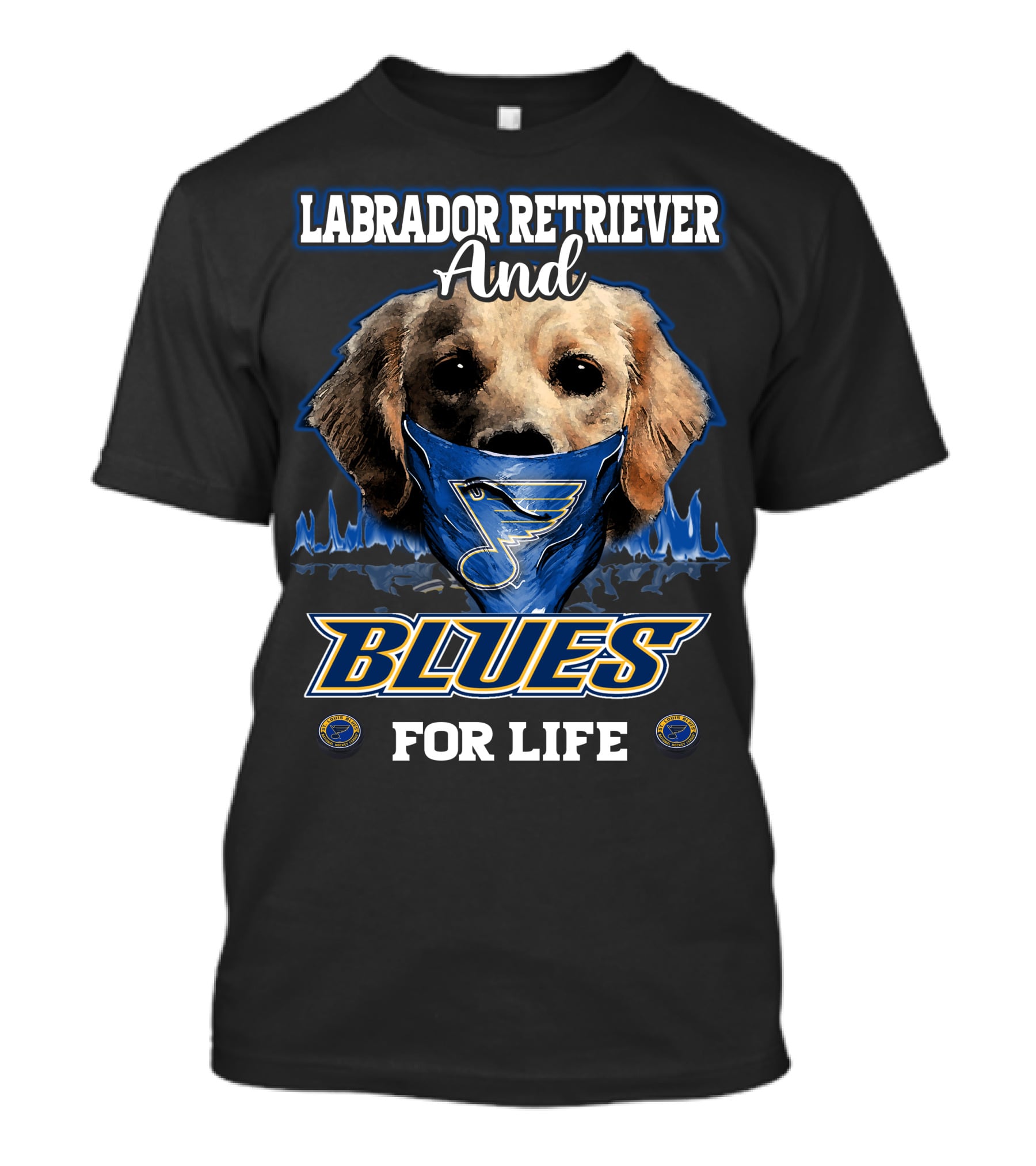Labrador Retriever And St. Louis Blues For Life T-Shirt