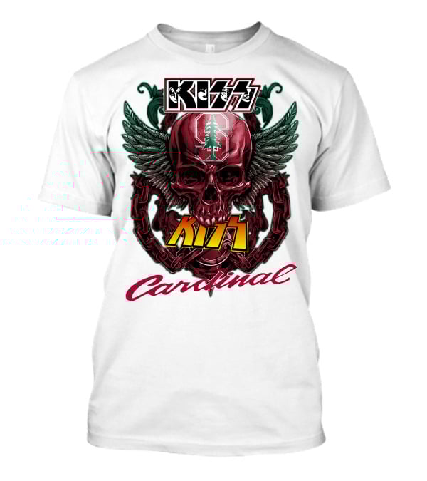 KISS Stanford Cardinal Winged Skull Chains T-Shirt
