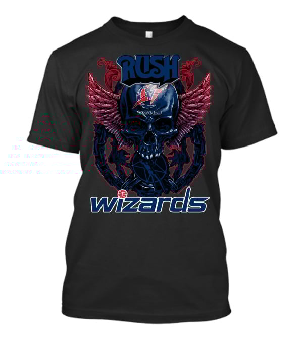 Rush Washington Wizards Skull Wings T-Shirt