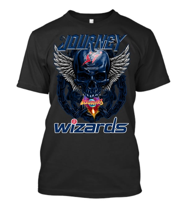 Journey Wizards Skull Wings Basketball T-Shirt