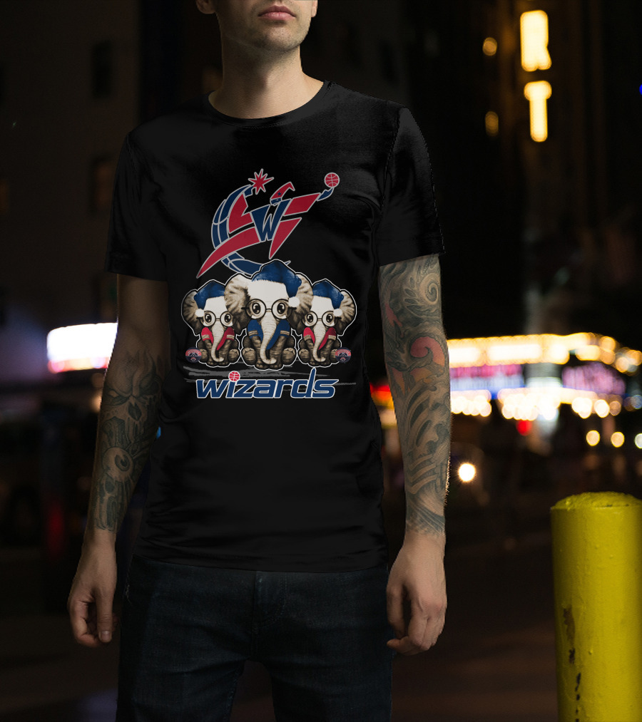 Washington Wizards Christmas Elephants T-Shirt