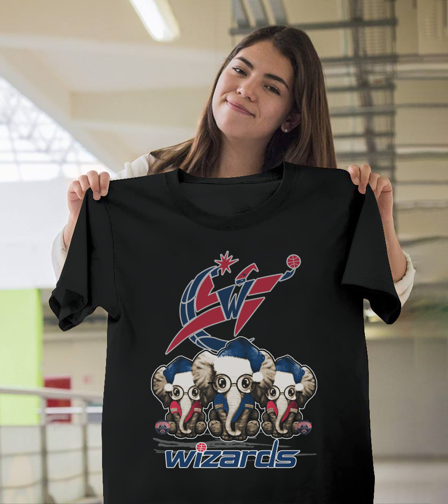 Washington Wizards Christmas Elephants T-Shirt