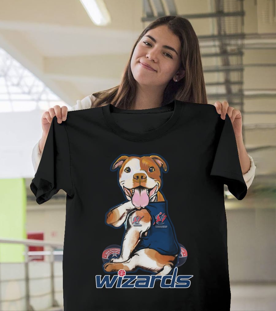 Washington Wizards Pitbull Fan Basketball Mascot T-Shirt
