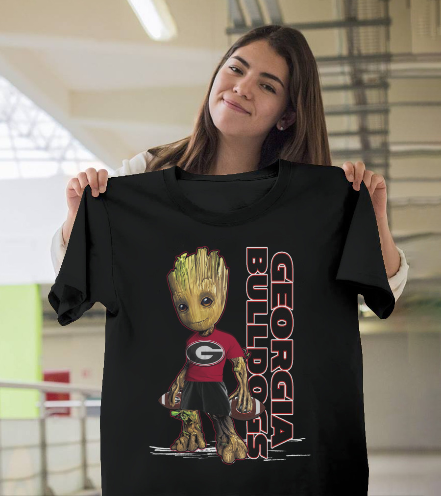 Groot Georgia Bulldogs Football Team Fan T-Shirt
