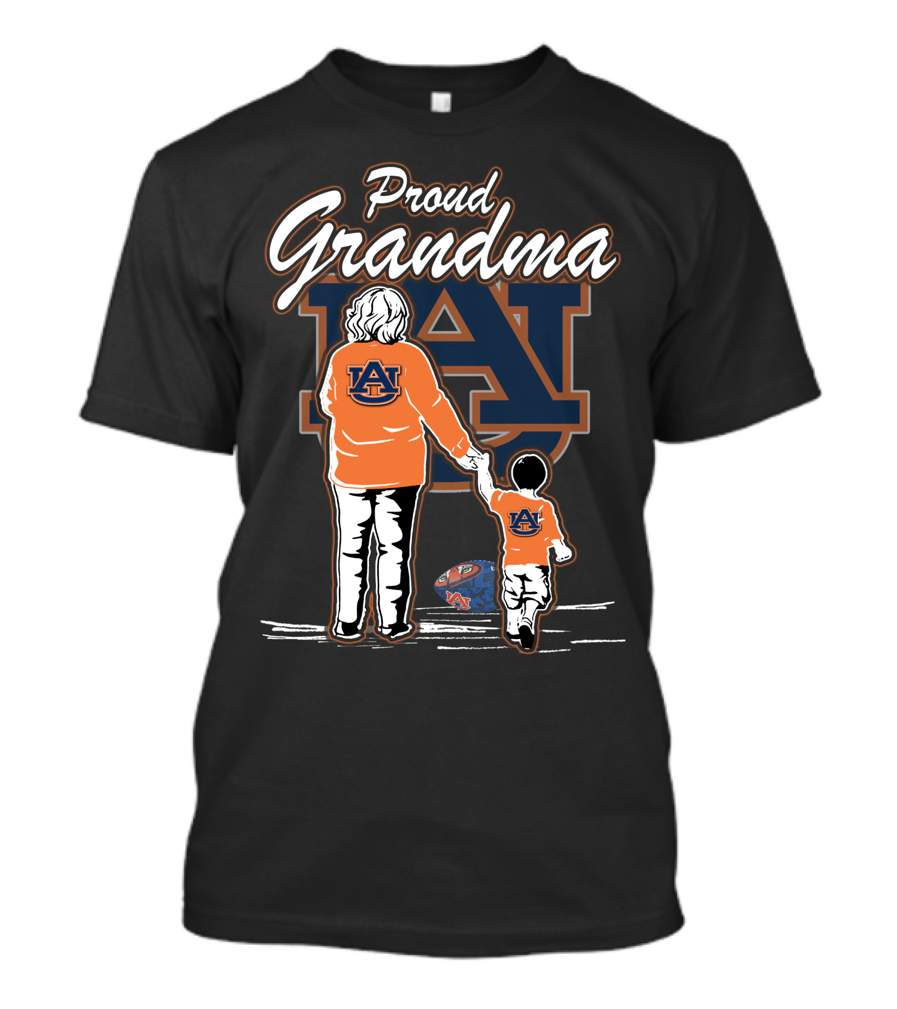 Proud Grandma Auburn Tigers Family Fan Football T-Shirt