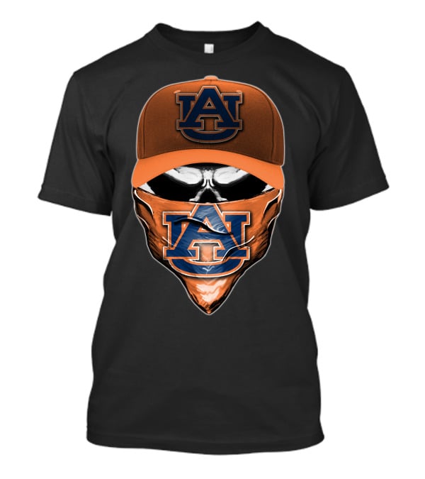 Skull Auburn Tigers AU Face Cover Cap T-Shirt