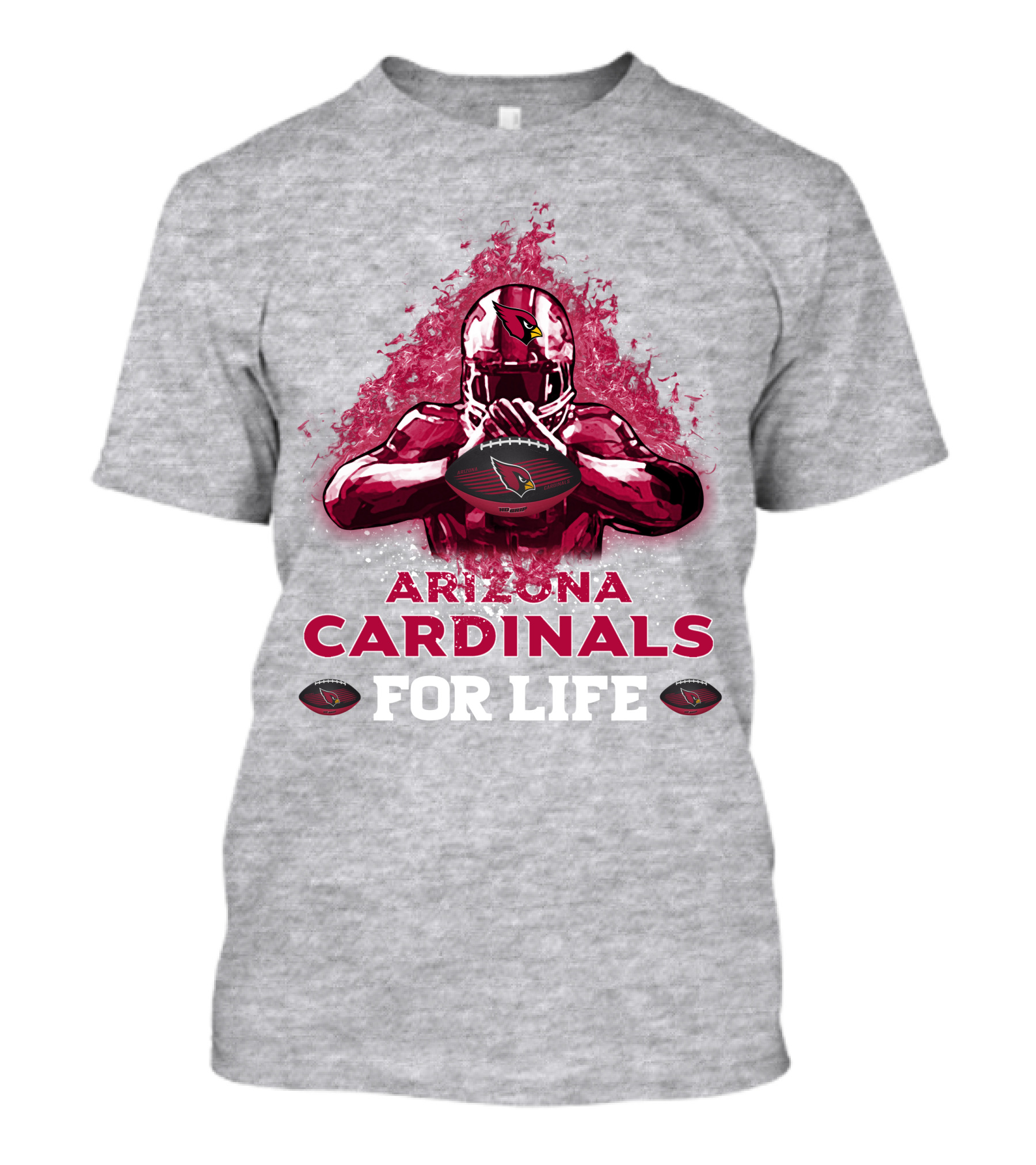 Arizona Cardinals For Life Football Helmet Emblem T-Shirt