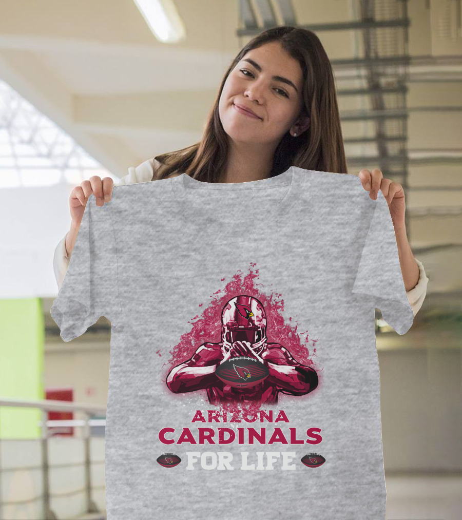 Arizona Cardinals For Life Football Helmet Emblem T-Shirt