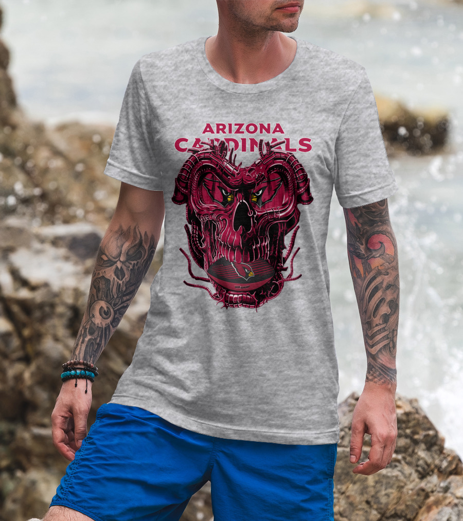 Arizona Cardinals Dragonskull Fusion Gridiron T-Shirt