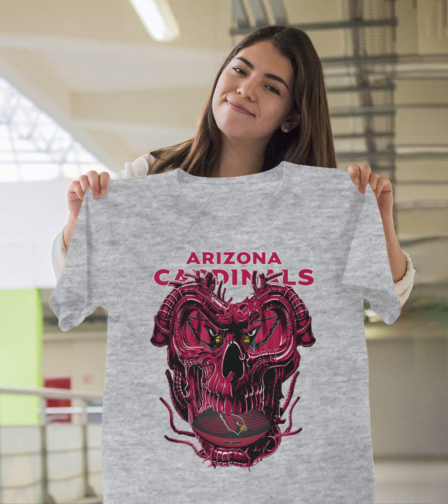 Arizona Cardinals Dragonskull Fusion Gridiron T-Shirt