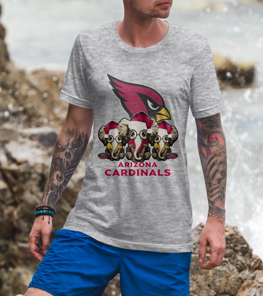 Arizona Cardinals Elephants Xmas T-Shirt