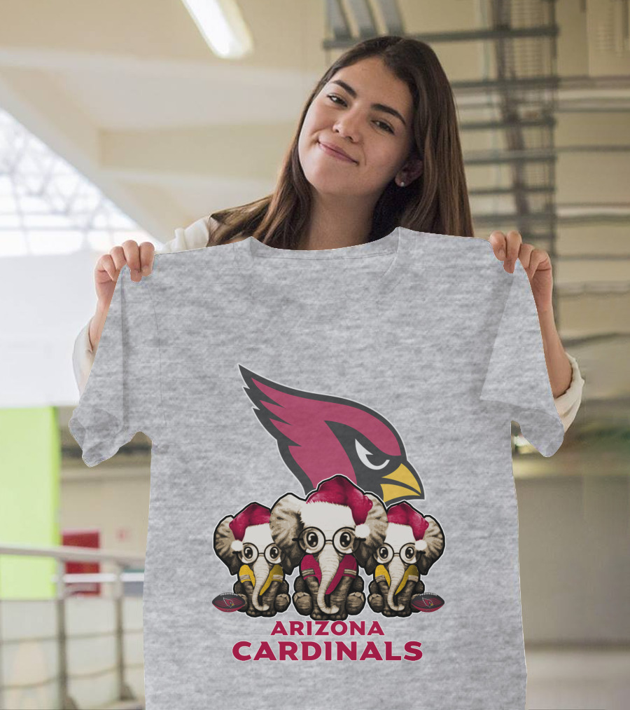 Arizona Cardinals Elephants Xmas T-Shirt