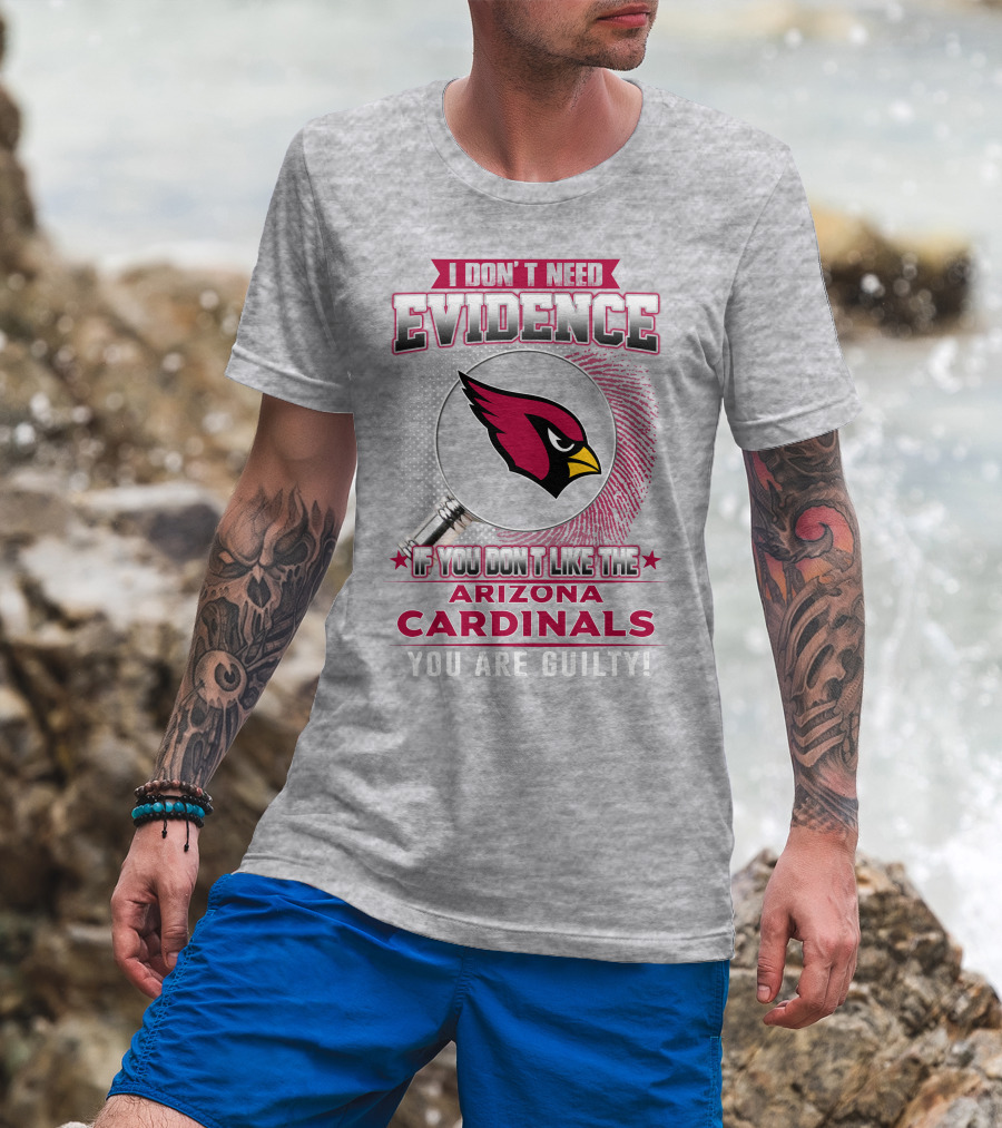I Don't Need Evidence Arizona Cardinals You Are Guilty T-Shirt