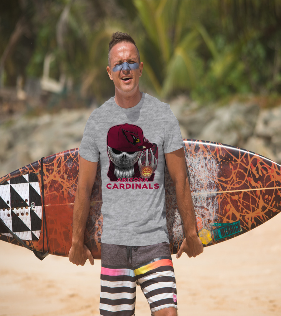 Arizona Cardinals Jackskull Pumpkin Helmet T-Shirt