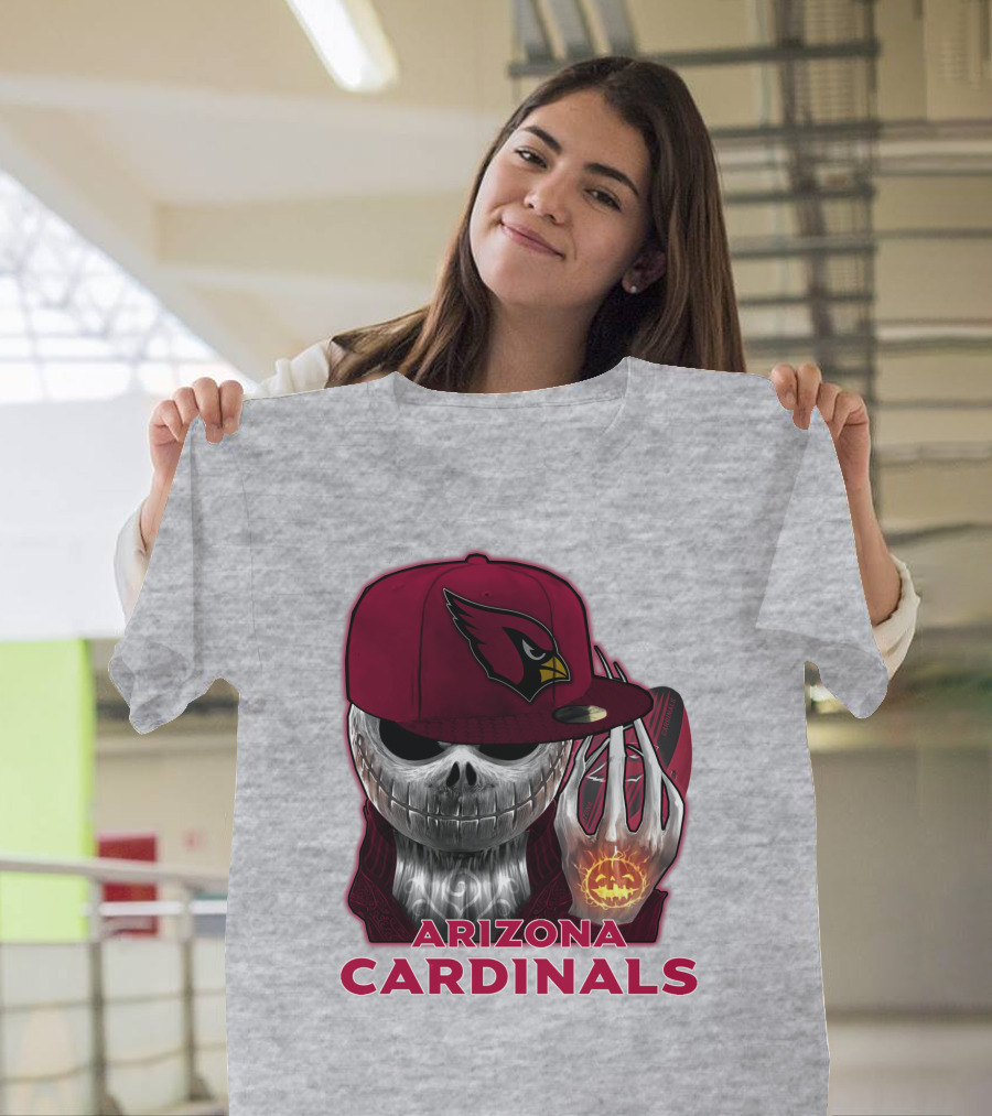 Arizona Cardinals Jackskull Pumpkin Helmet T-Shirt