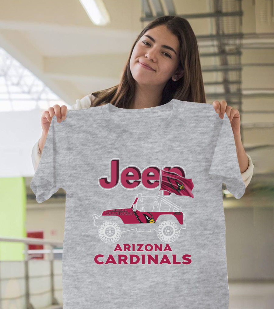 Jeep Arizona Cardinals Off-Road Adventure With Flag T-Shirt