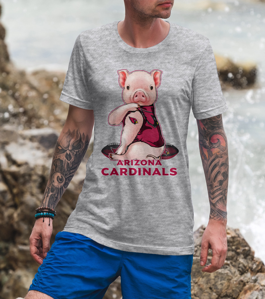 Arizona Cardinals Pig With Football T-Shirt