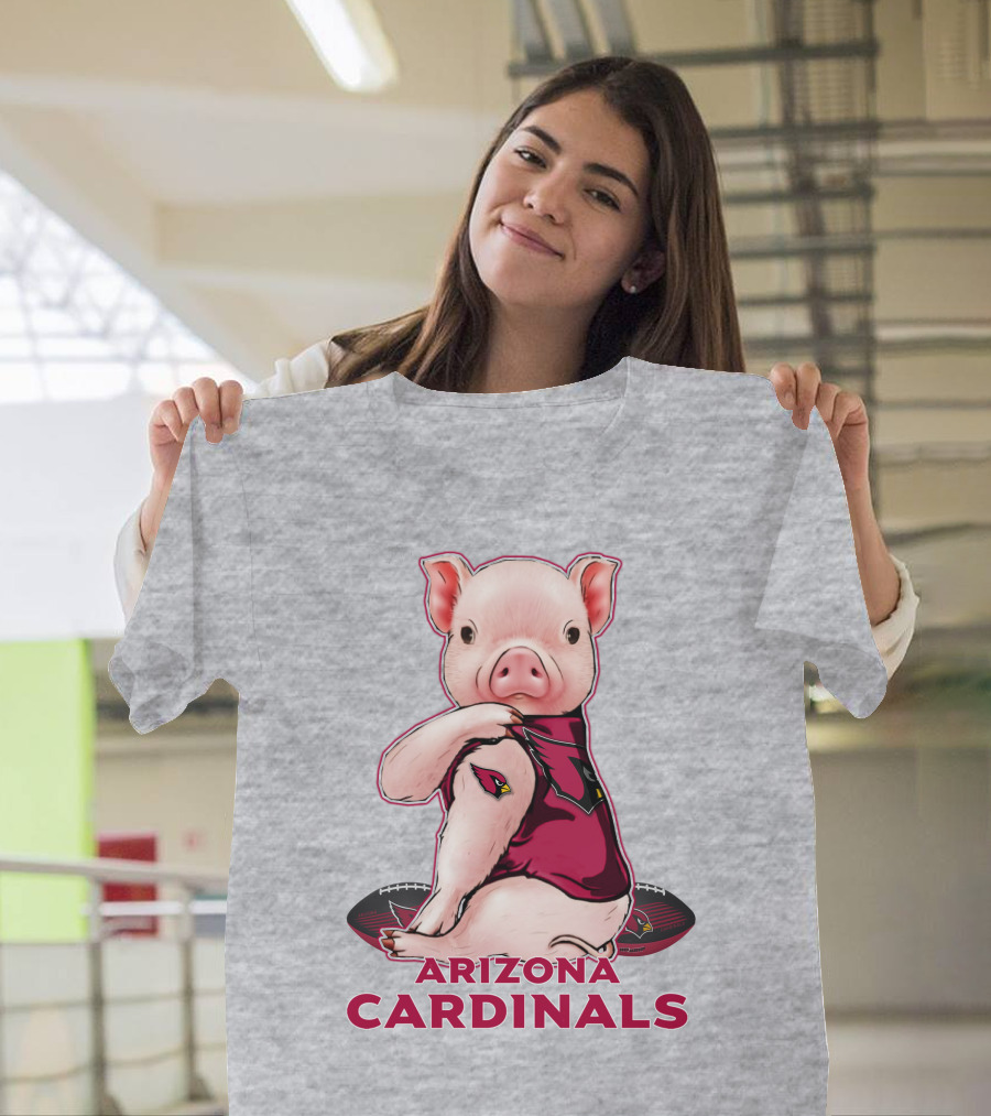 Arizona Cardinals Pig With Football T-Shirt
