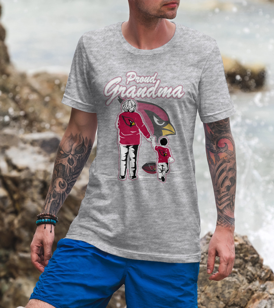 Proud Grandma Arizona Cardinals Family Loyalty Connection T-Shirt