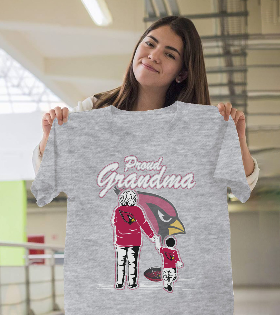 Proud Grandma Arizona Cardinals Family Loyalty Connection T-Shirt