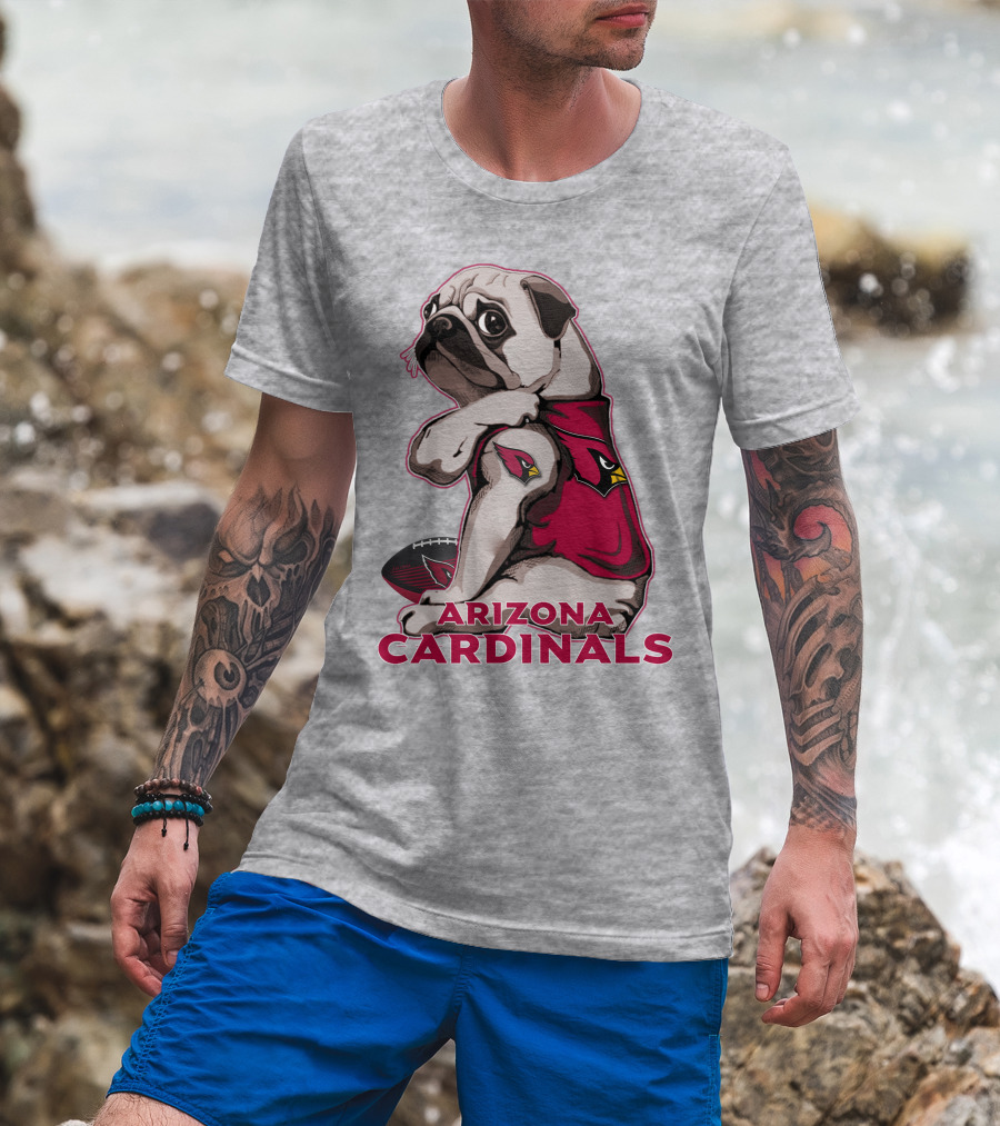 Arizona Cardinals Pug Sports Fan T-Shirt