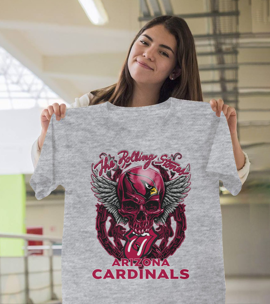The Rolling Stones Arizona Cardinals Skull Wings T-Shirt