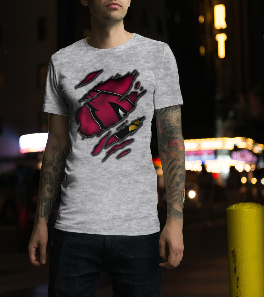 Torn Arizona Cardinals Logo Ripped T-Shirt