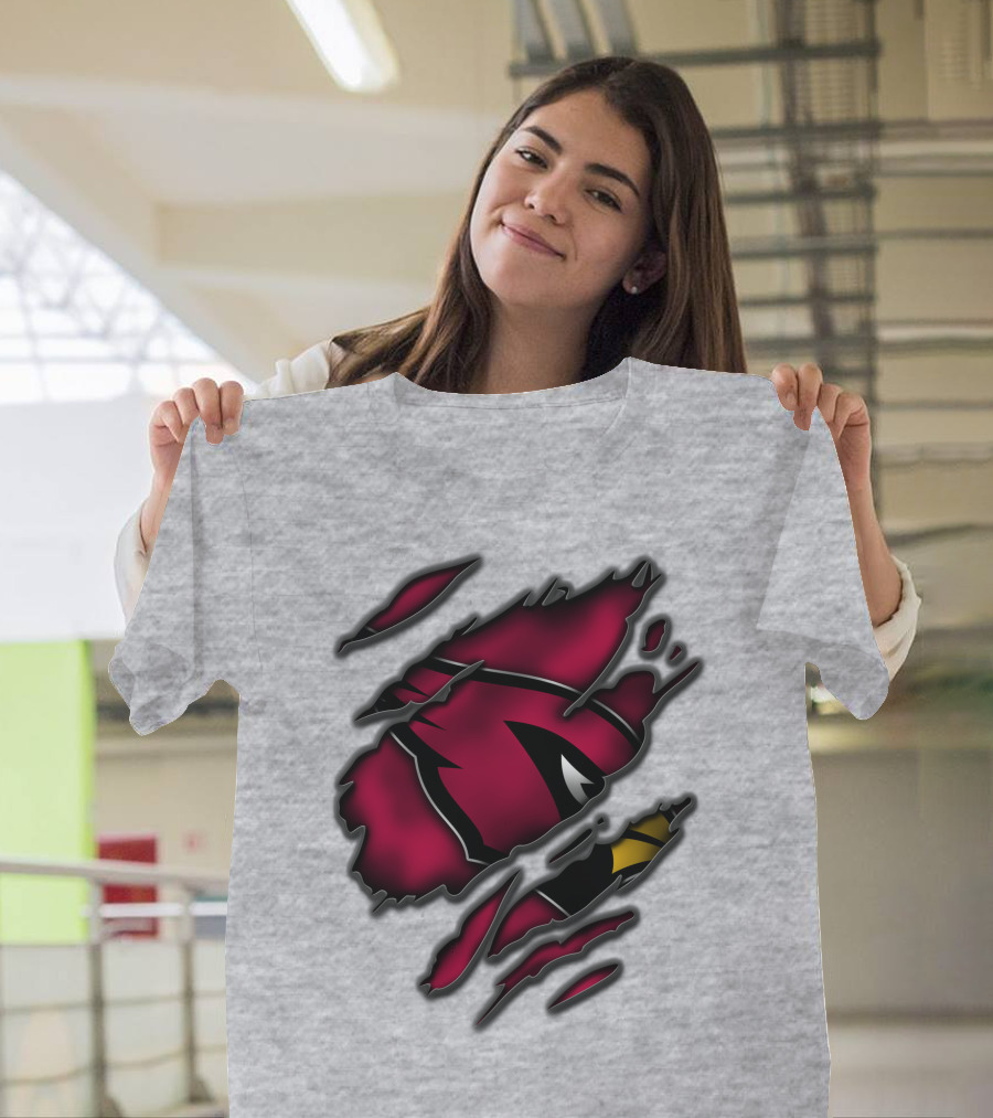 Torn Arizona Cardinals Logo Ripped T-Shirt