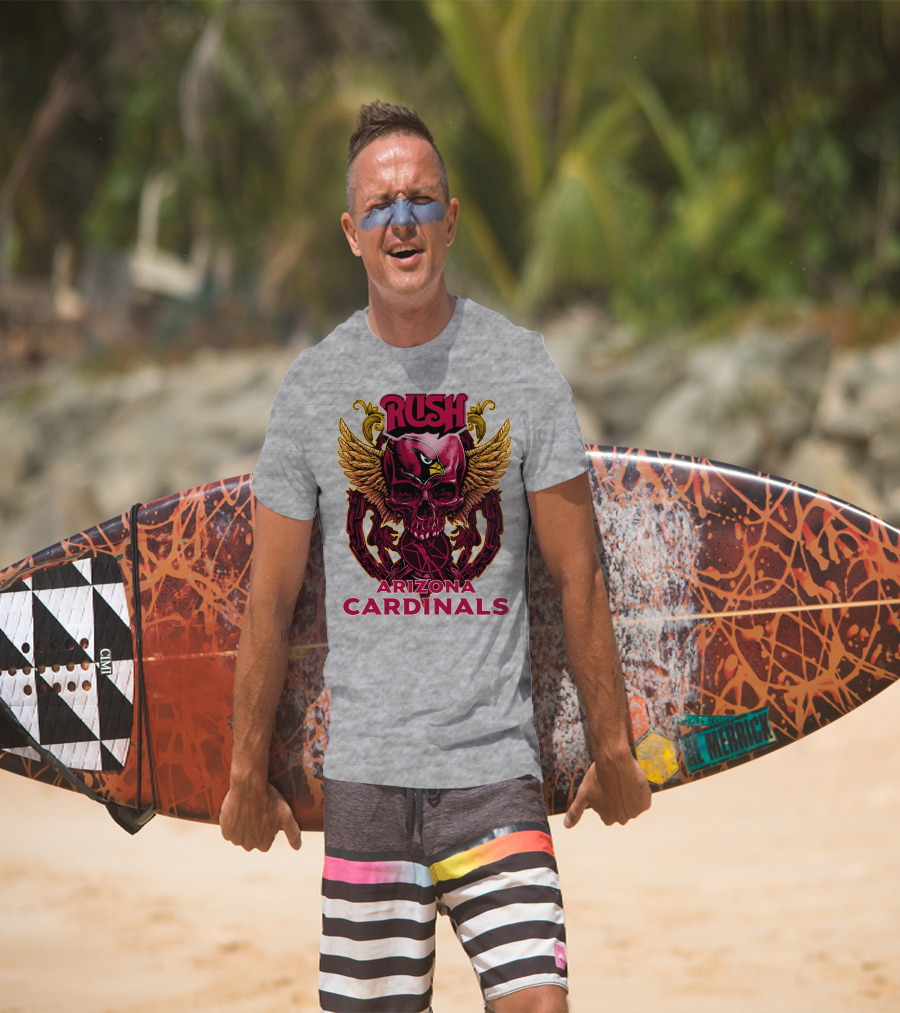 Rush Arizona Cardinals Skull Wings T-Shirt