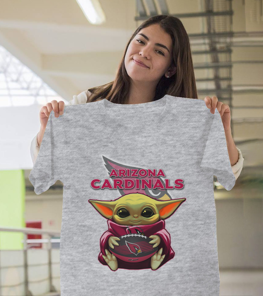 Arizona Cardinals Baby Yoda Football T-Shirt