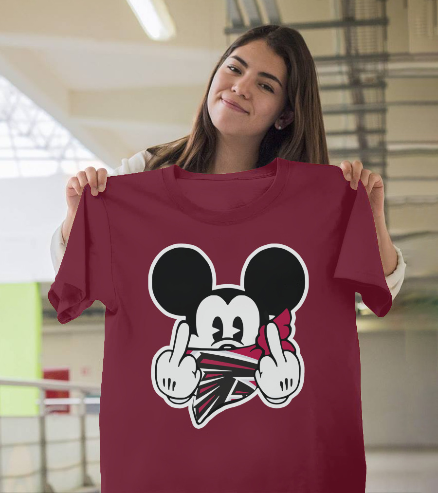 Atlanta Falcons Mickey Mouse Bandana Gesture T-Shirt