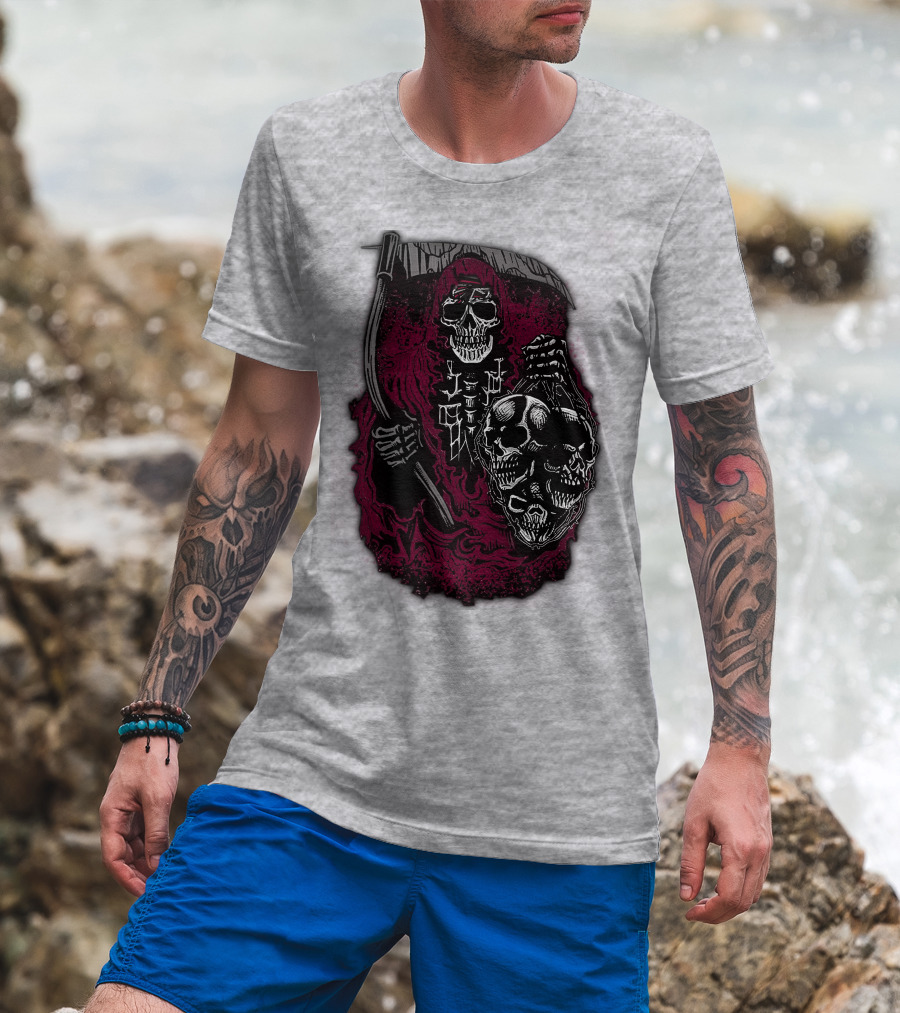 Atlanta Falcons 03 Grim Reaper Skull T-Shirt