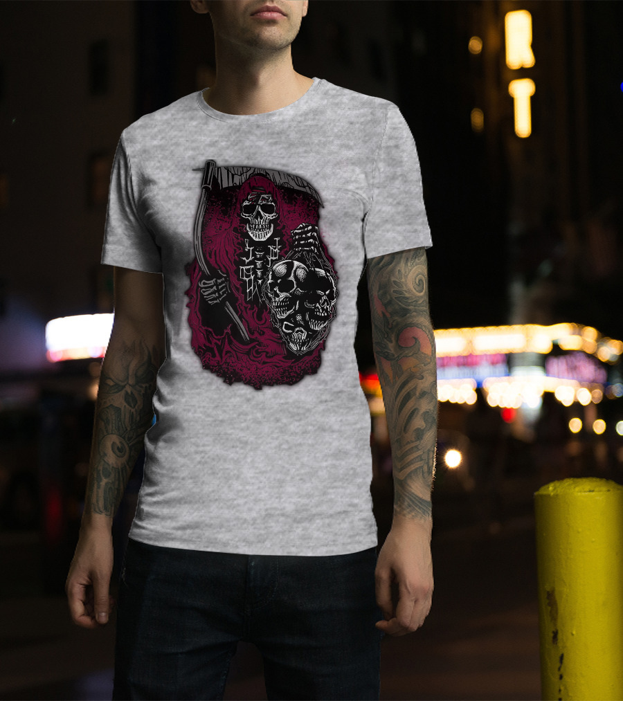 Atlanta Falcons 03 Grim Reaper Skull T-Shirt