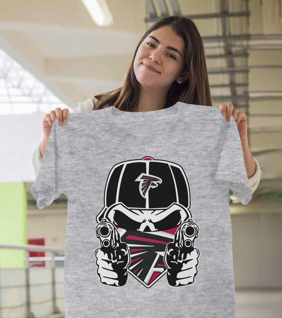 Atlanta Falcons Skull Logo Guns Cap Bandana T-Shirt