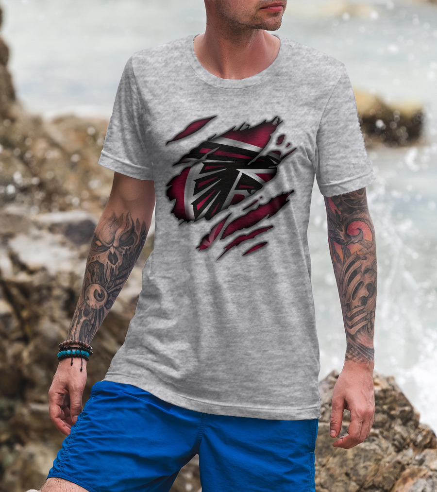 Atlanta Falcons Logo Claw Marks T-Shirt