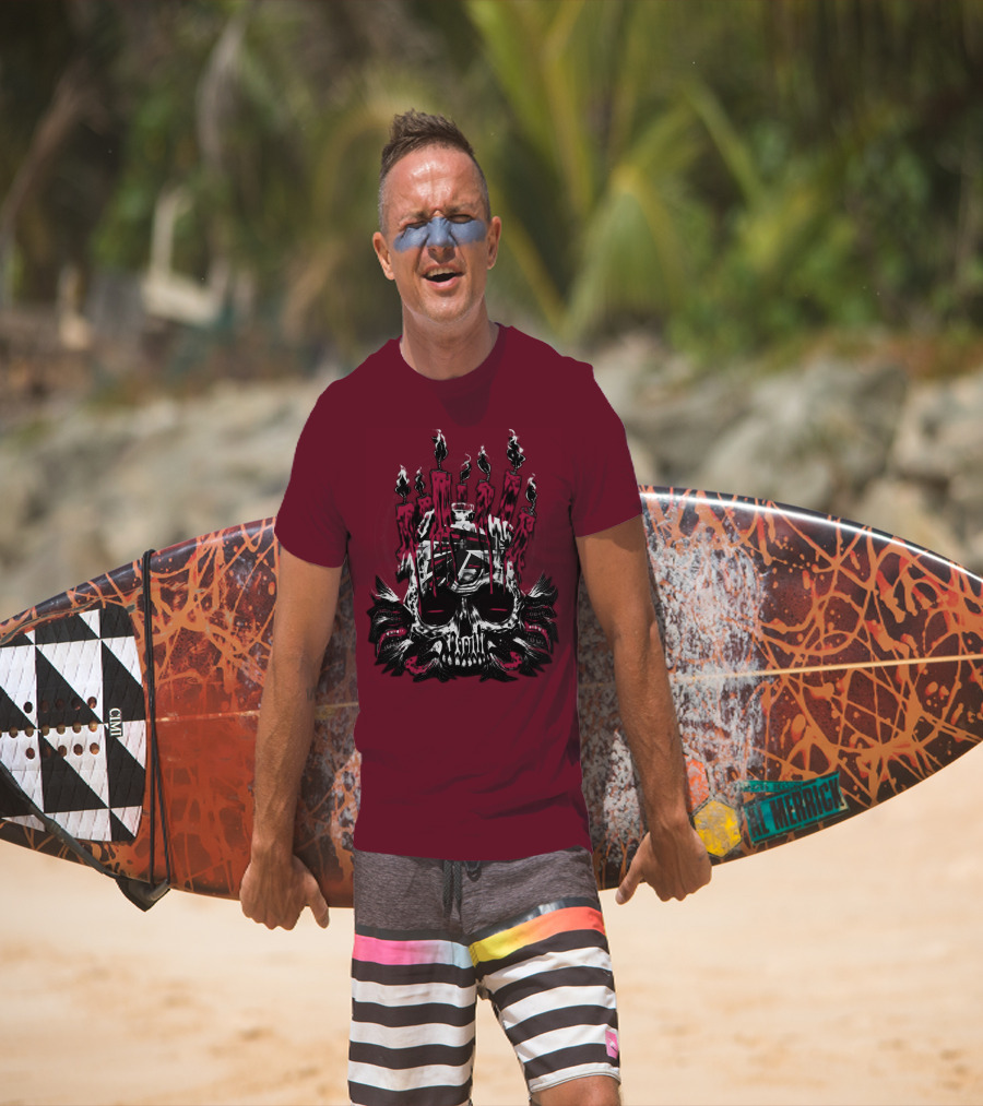 Atlanta Falcons 46 Skull Candles T-Shirt