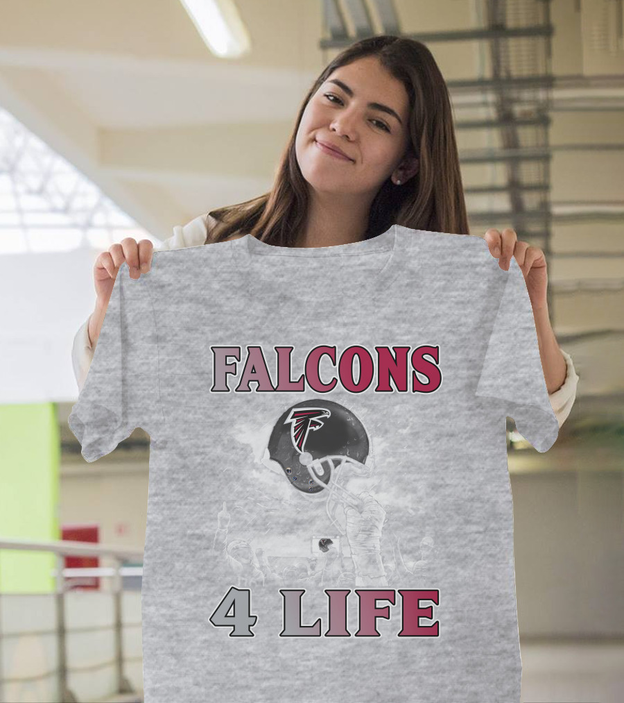 Falcons 4 Life Atlanta Falcons Helmet Team Spirit T-Shirt