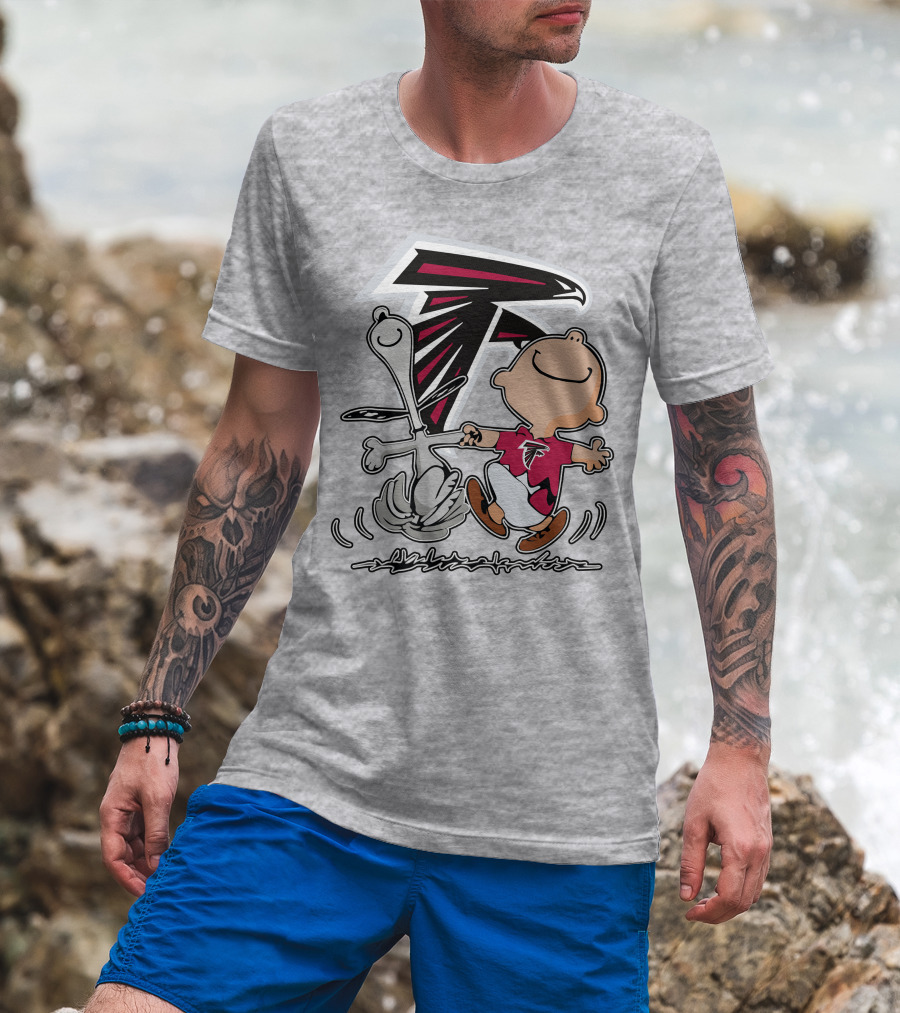 Atlanta Falcons Snoopy Dance Nfl Fan Artwork T-Shirt