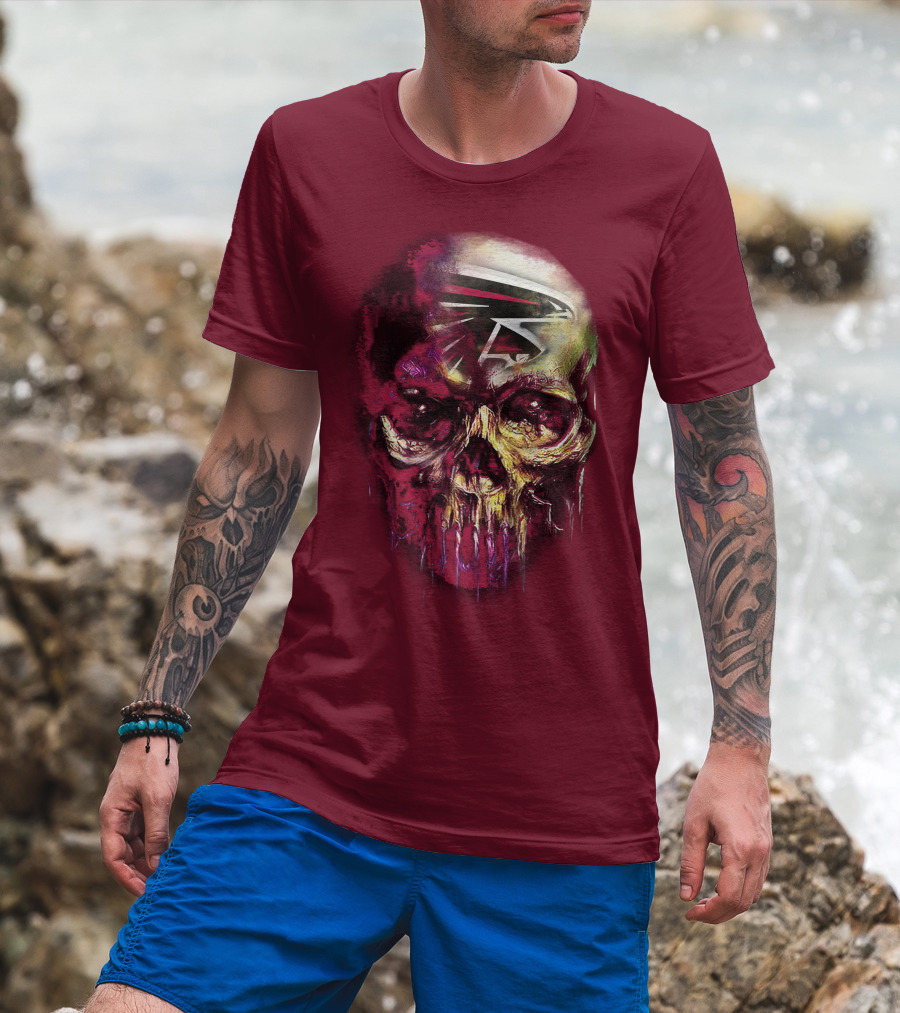 Atlanta Falcons Skull Art T-Shirt