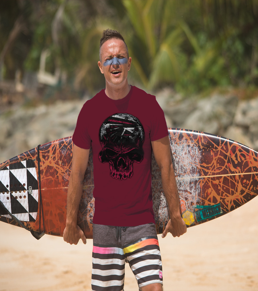 Atlanta Falcons Skull Emblem 67 T-Shirt