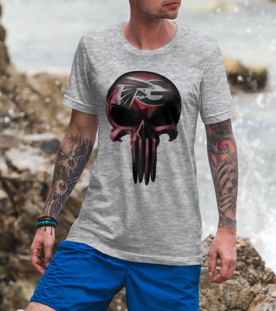 Atlanta Falcons G Logo Skull T-Shirt